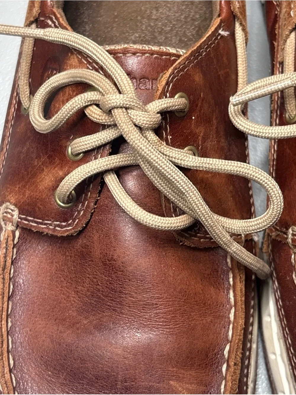 Dunham Captain Men's Size 10.5 Boat Shoes Brown Leather Non-slip Comfort